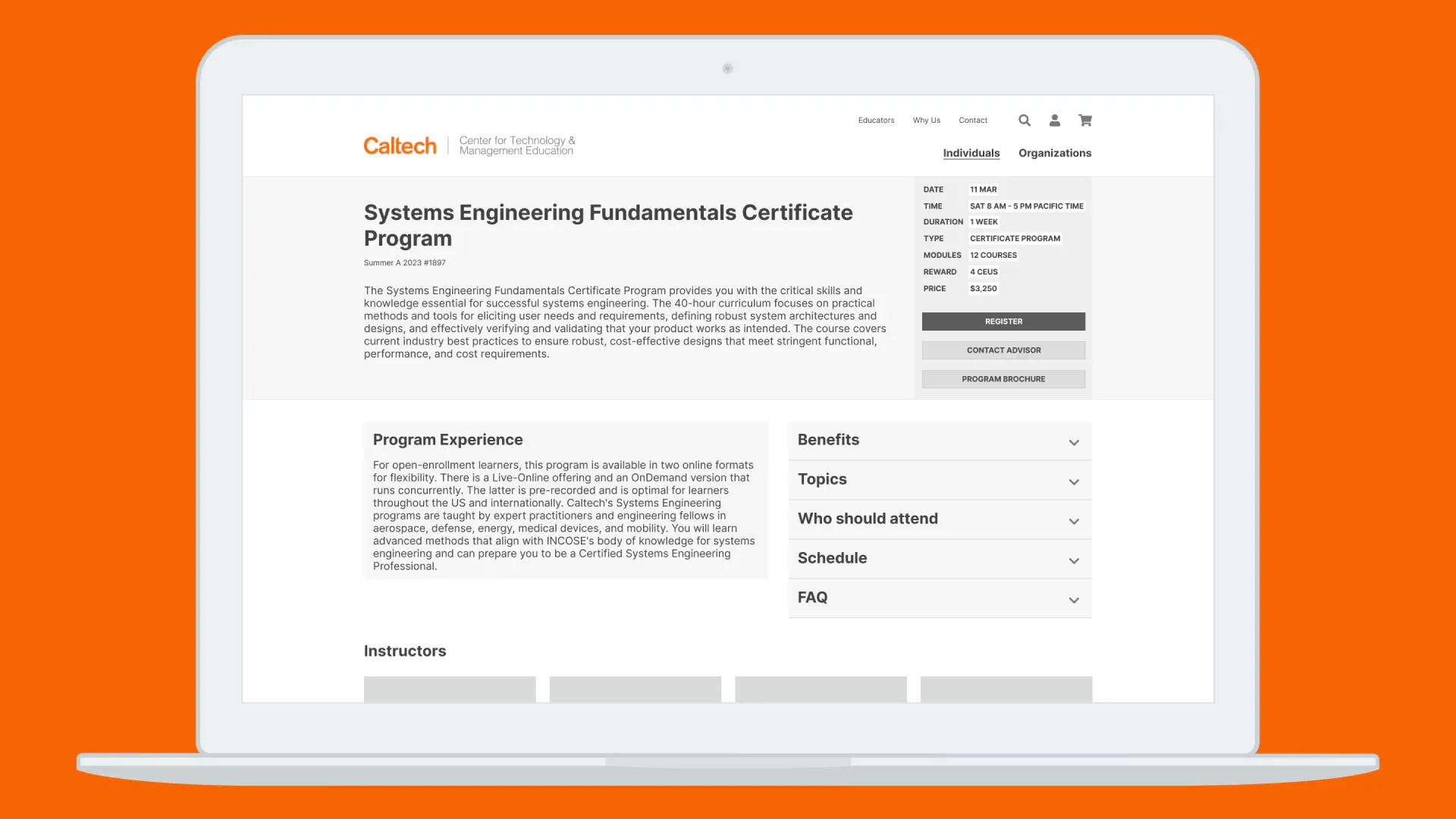 Caltech CTME Responsive eCommerce UX Design