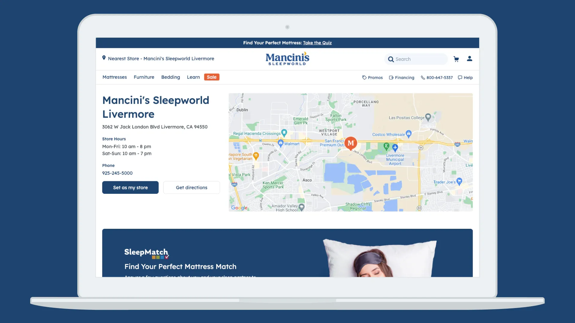 Mancini's Sleepworld Responsive eCommerce UX Design